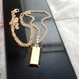 Gold plated necklace and pendant
